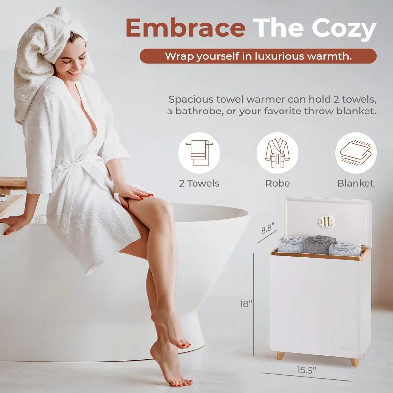 Towel Warmer, with Customized Fragrance for Spa and Bathroom, Luxury Towel Heater Gifts for Him & Her, Auto Shut off, Fits 2