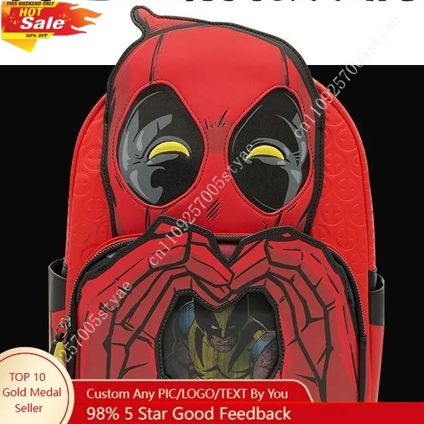 

Limited Edition Deadpool Cosplay Schoolbag Marvel Character's Cartoon Shoulder Backpack