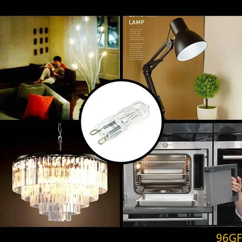 96GF Small Microwave Oven Lighting Bulb Led Bulbs with 2-Pin 12V 20W 10W High Temp Appliance Lighting Bulb for Replacing Old