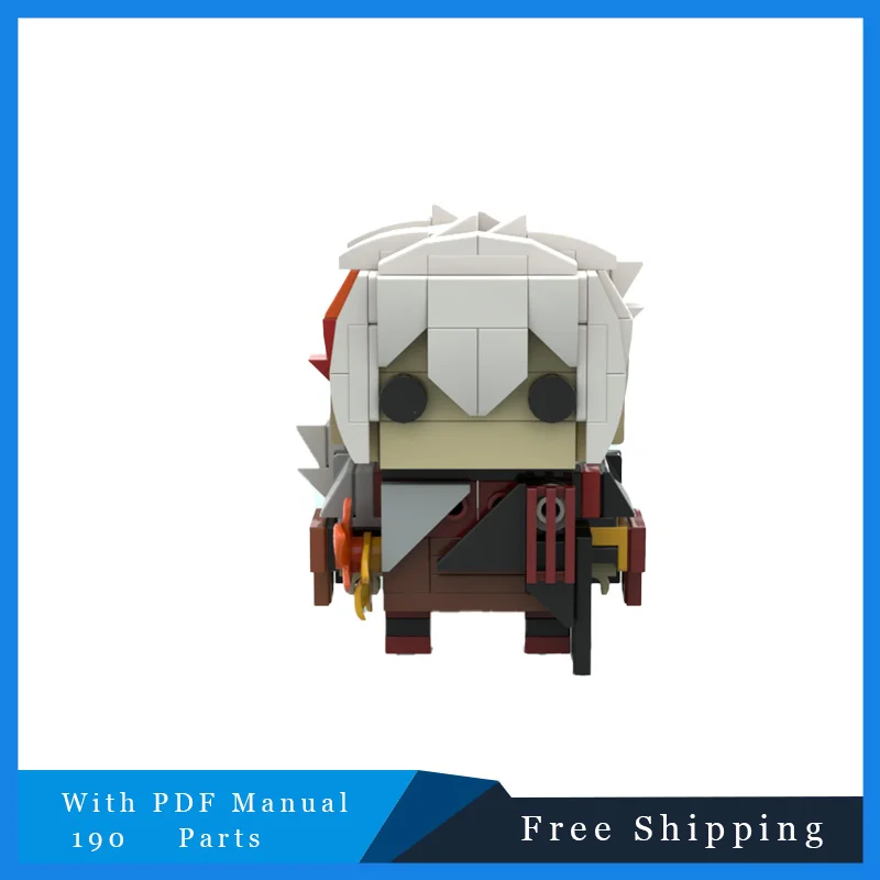 

190-детали, знаменитые игры, персонажи Brickheadz, модель белых волос, MOC, строительные блоки, кирпичи, набор развивающих игрушек «сделай сам», рождественские подарки