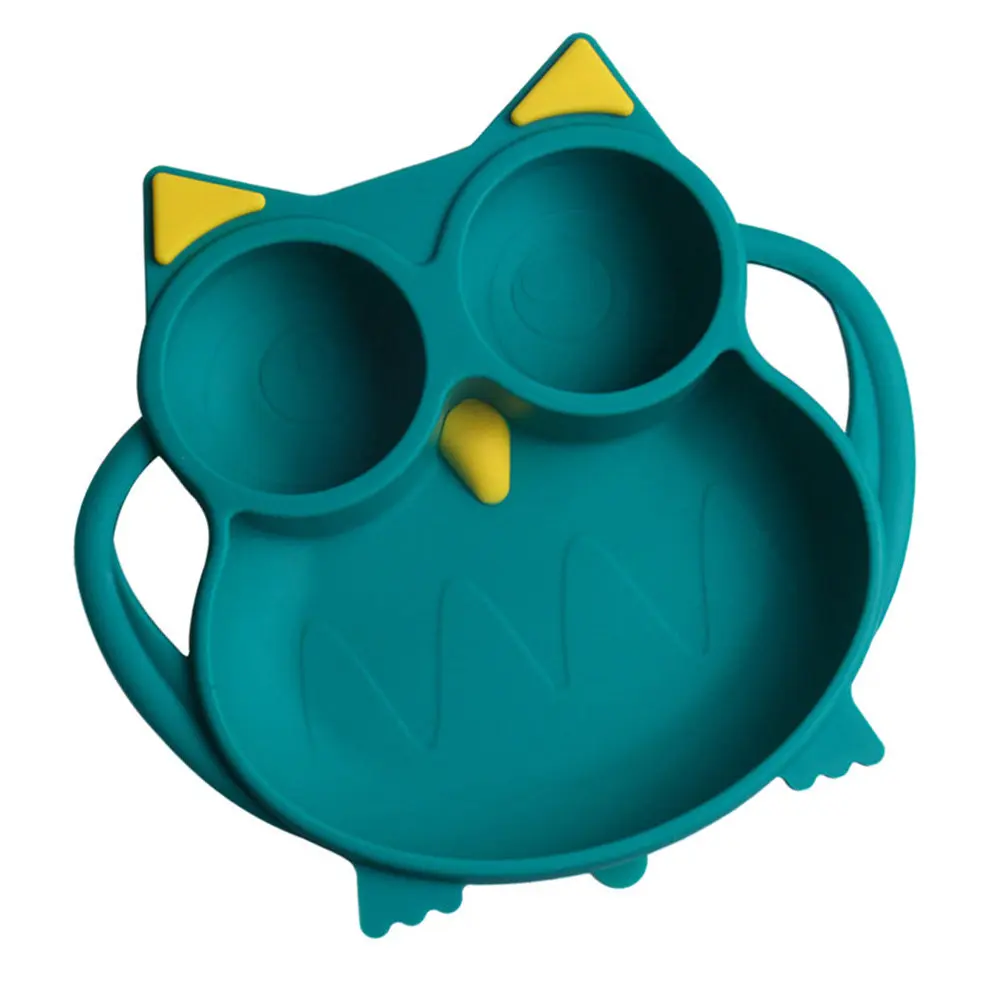 

1Pcs Children Silicone Dinner Plate Pattern Suction Bottom Microwave Refrigerator Safe Food Grade Baby Feeding Dish