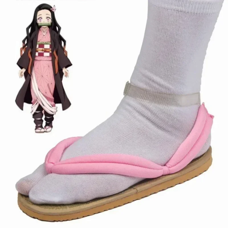 Anime Volwassenen Kinderen Cosplay Slippers Schoenen Demon Slayer Tanjirou Kamado Nezuko Zenitsu Geta Verstopt No Yaiba Sandalen