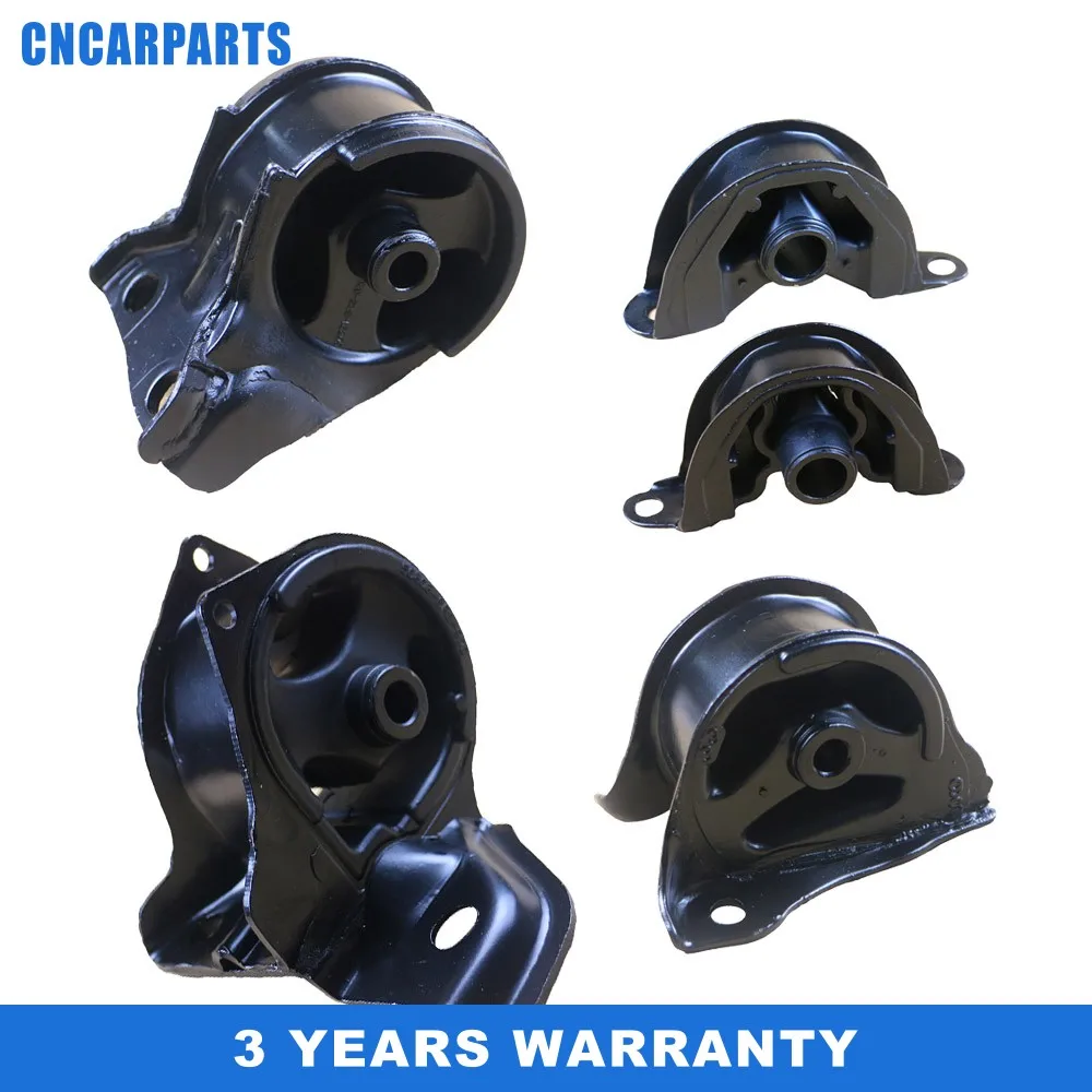 Front Engine Motor Trans Mount Set 5PCS Fit For HONDA Civic Del Sol 1.5L/1.6L LH RH 50842-SR0-003, 50842-ST0-N80, 50842-SR3-983