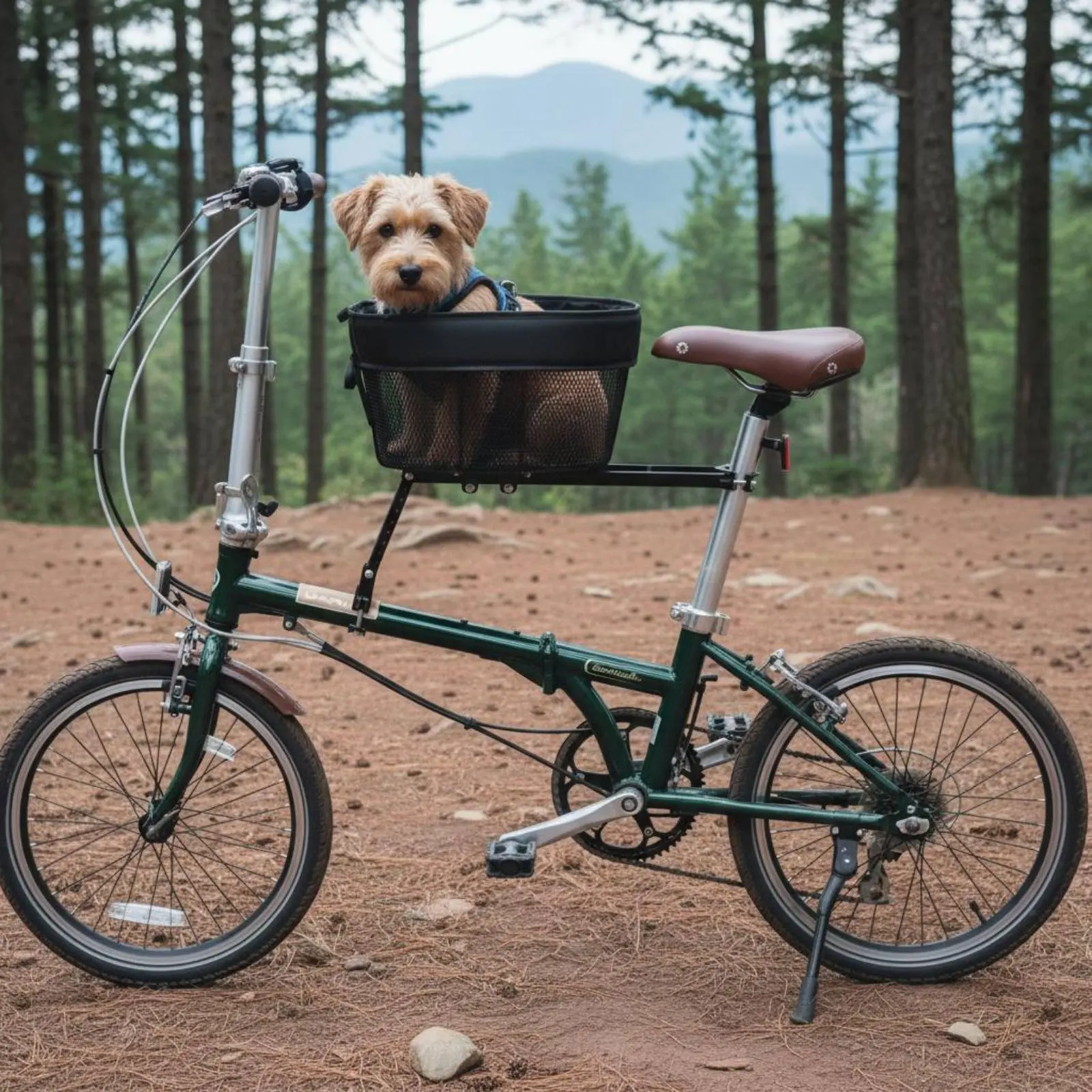Foldable Dog Bike Basket Easy to Fold Dog Bike Basket Removable Large Space for Biking view 6