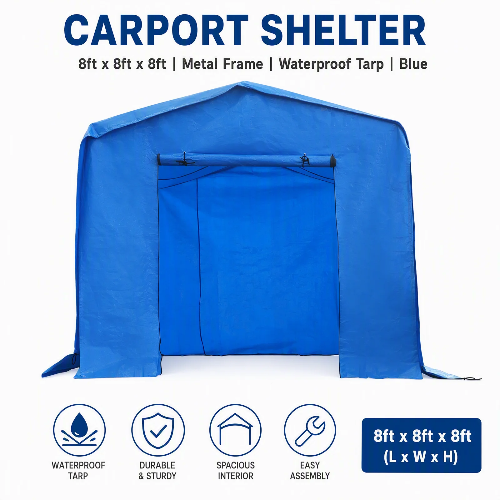 Gardening Tools Uses - Storage Shed Carport - 8*8*8 Feet,