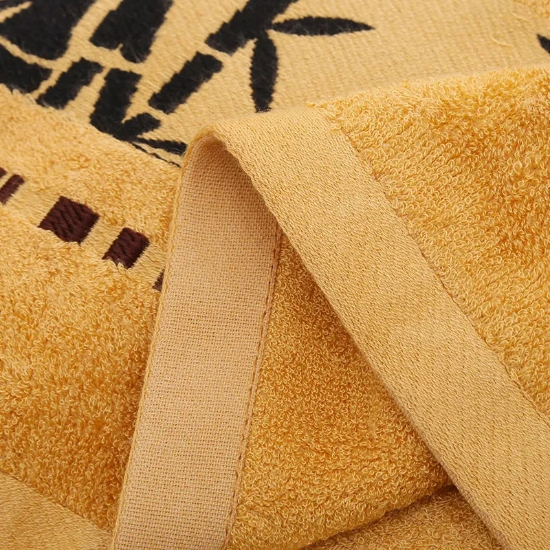 3pcs Bamboo Fiber Towels Set Brown 34x74cm/70x140cm Embroidered Bath Towels Wholesale Bathroom Sport Gift Towel Cover