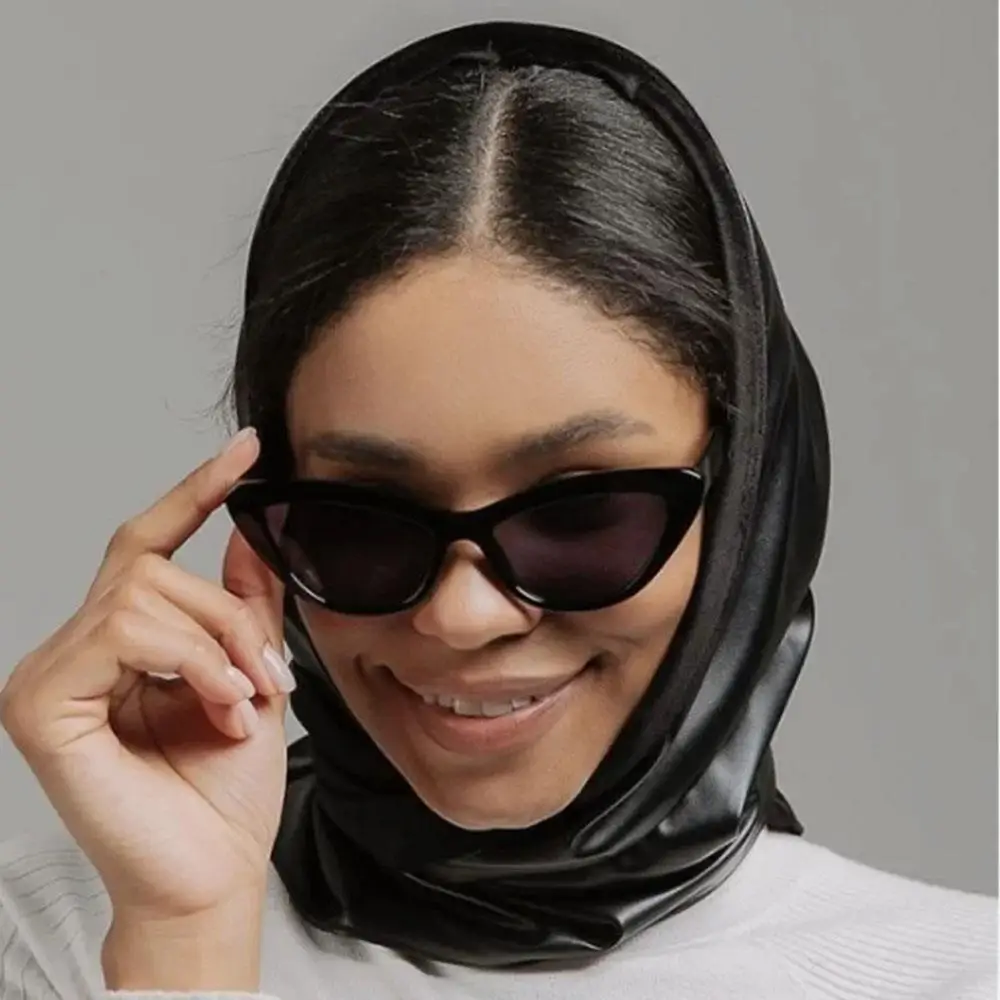 

Панк Y2K Spicy Girl из искусственной кожи треугольный платок на голову винтажный треугольный шарф для женщин французский универсальный длинный платок с запахом