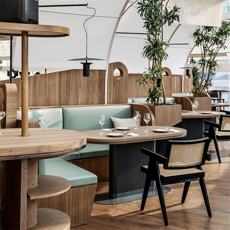 

Hotel Project Custom Made Durable Industrial Wood Interior Hotel Restaurant Dining Room Furniture