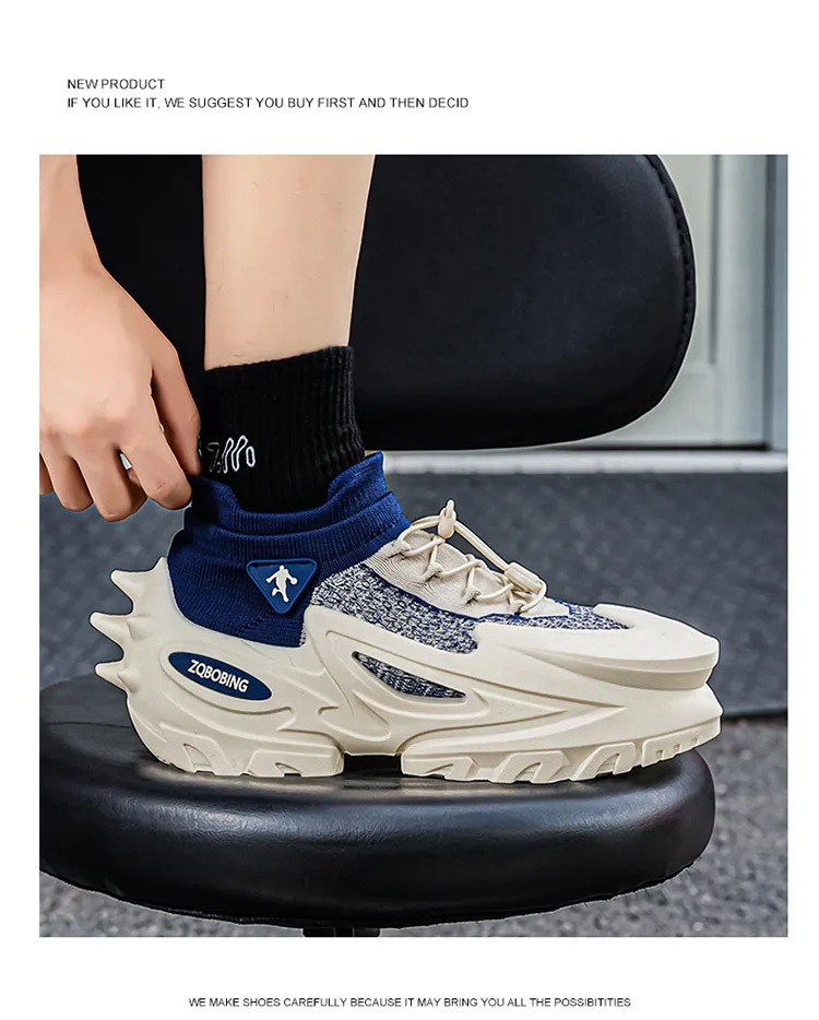 2026 Frühling und Sommer Neuer Stil Alltagstaugliche Personalisierte Herrenschuhe 39-45 Große Größen Dickbesohlte Modische Freizeitschuhe Vielseitige Sportschuhe – Detail 24