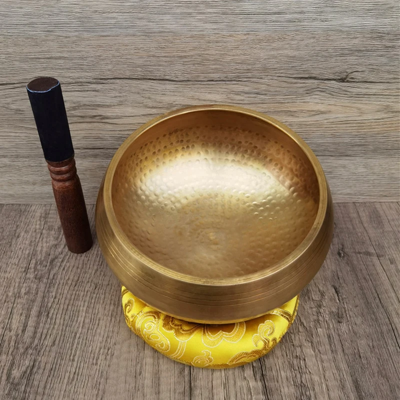 Nepal Handmade Brass Tibetan Singing Bowl Buddha Sound Bowls Yoga Meditation Sound Healing Bowls Percussion Instrument Ornaments