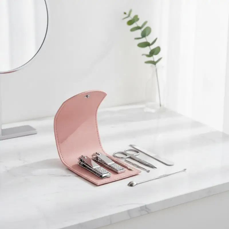 4Pcs Stainless Steel Nail Clipper Set with Storage Case Sharp Manicure Tools for Home Outdoor Travel Use
