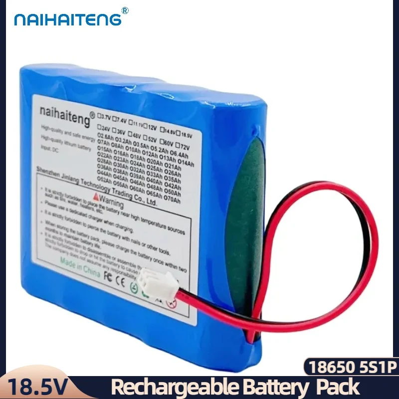 Imagem -05 - Bateria Recarregável Li-ion 18.5v 2600mah 3500mah 18650 5s1p para Luzes Led de Áudio Câmeras Cctv Alto-falantes ao ar Livre Carro de Brinquedo Etc.