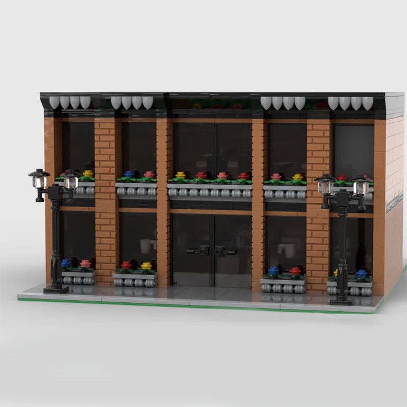 1614PCS Moc Modular Cafe Creative Building Blocks Toy Gift for Kids Enhance Creativity Operational Skill Development