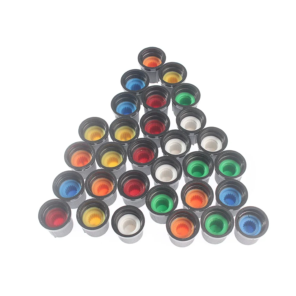 30PCS/lot 6 Color AG3  Plastic Rotary Switch Knobs Assorted Set WH148 Potentiometer Knob DIY Light Dimmers Control Knob Cap Kit