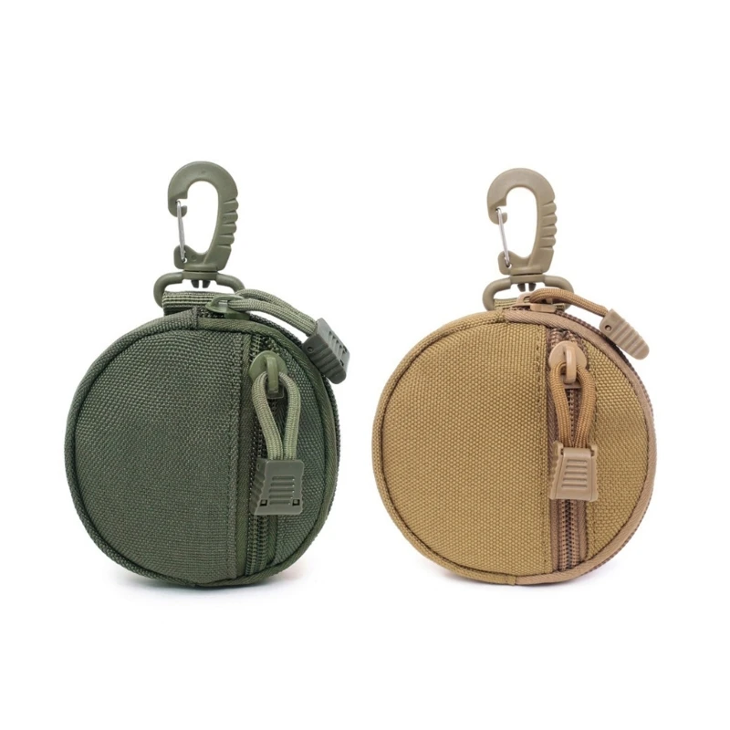 

Small Keychain Coin Round Coin Purse, Key Case, Utility Keychain Earphone Case, Military Gear Waterproof Dropship