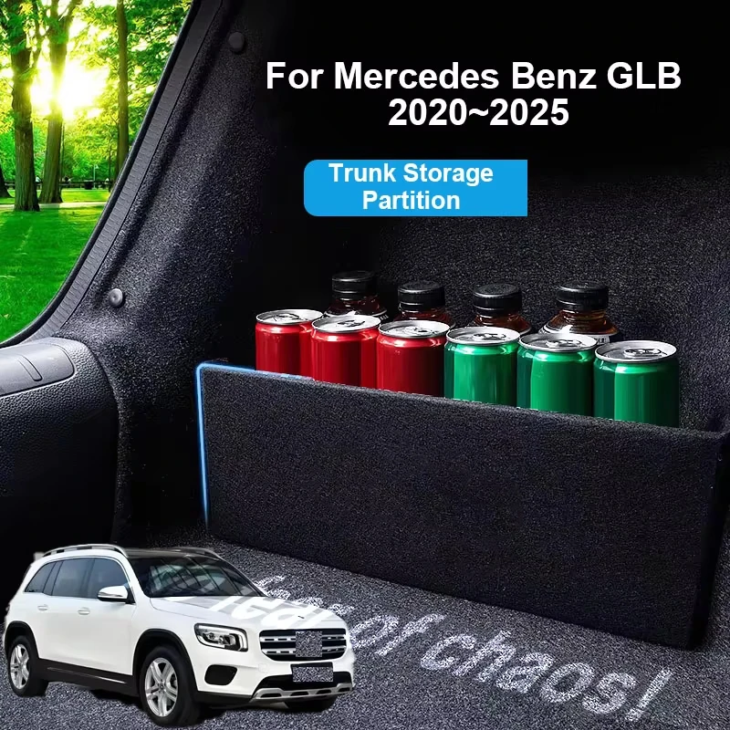 For Mercedes For Benz GLB X247 2020~2025 2022 Thickening Trunk Storage Partition Multifunction Storage Box Interior Accessories