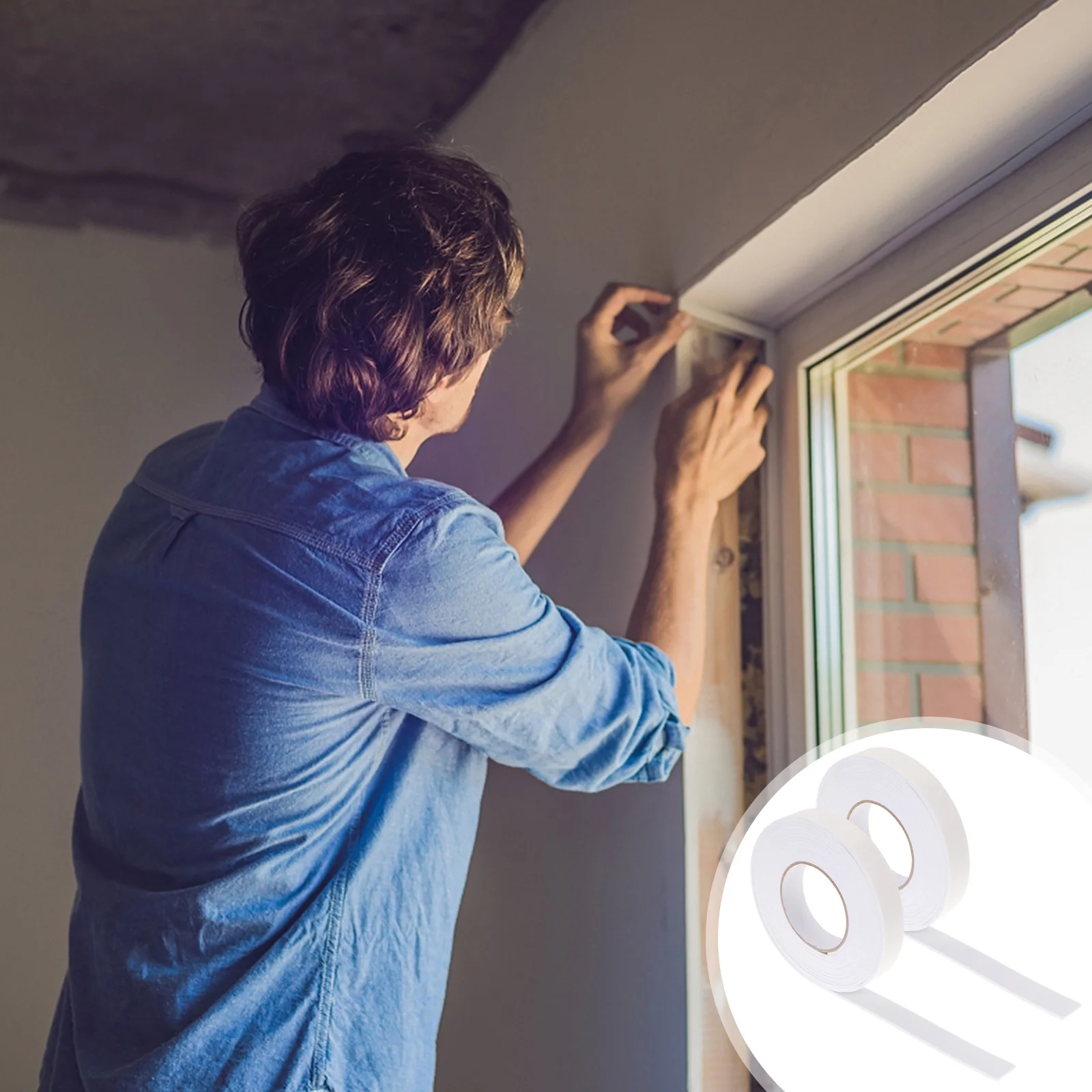 

2pcs Anti-Collision Sealing Strip Eva Sponge Waterproof Moisture-Proof Cushion Vibration Resistance For Window Door Insulation