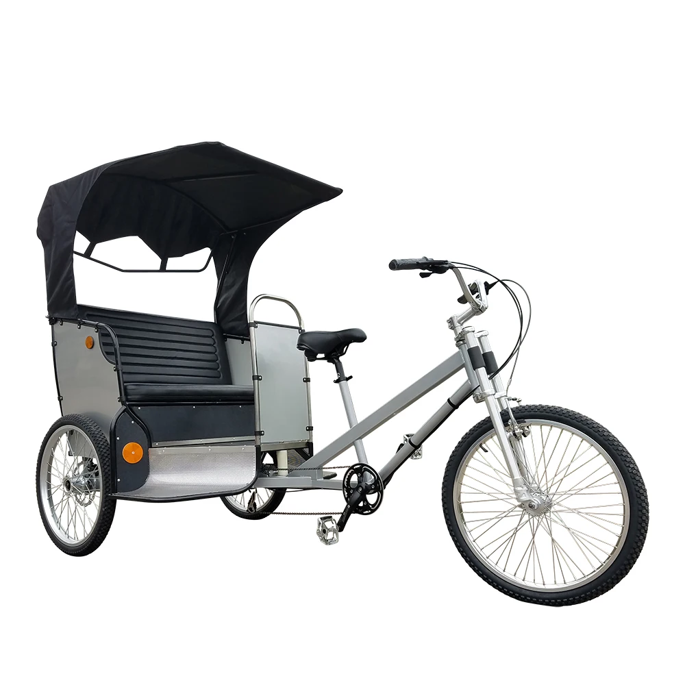 Motrike Heavy Loading 3 Wheeler Electric Bike Pedicab Tricycle with Canopy for Passengers 3 Personcustom