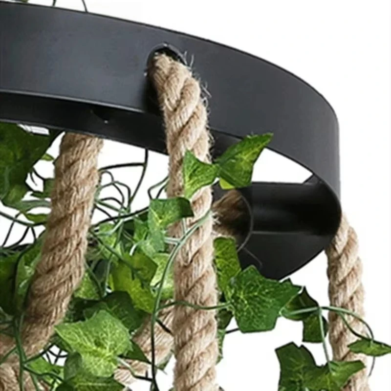 Sakura Green Leaf Chandelier For Indoor Lighting Kitchen Dining Room Bar Wrought Iron Pendant Lamp
