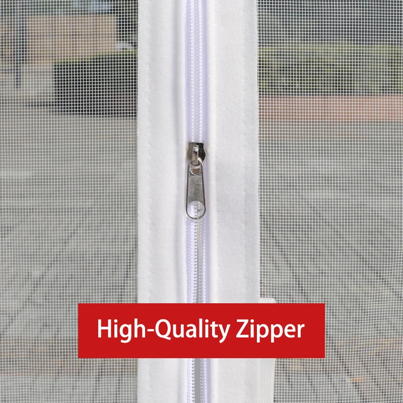 Fresh Mosquito & Insect-Proof Zippered Window Screen Door – Hook & Loop Easy Install, Breathable & Fits Whole House Windows