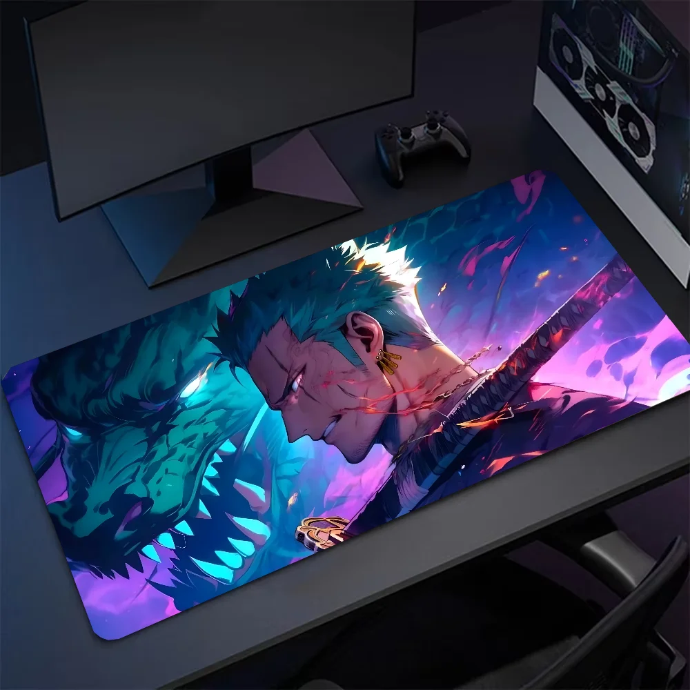 O-ONE P-PIECE Roronoa Zoro Mousepad Mouse Mat Desk Mat With Pad Gaming Accessories Prime Gaming XXL Keyboard Pad Padding Mat