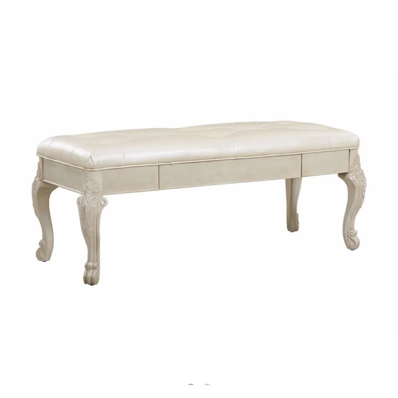 

American bedside stool bedroom light luxury modern fabric leather retro furniture