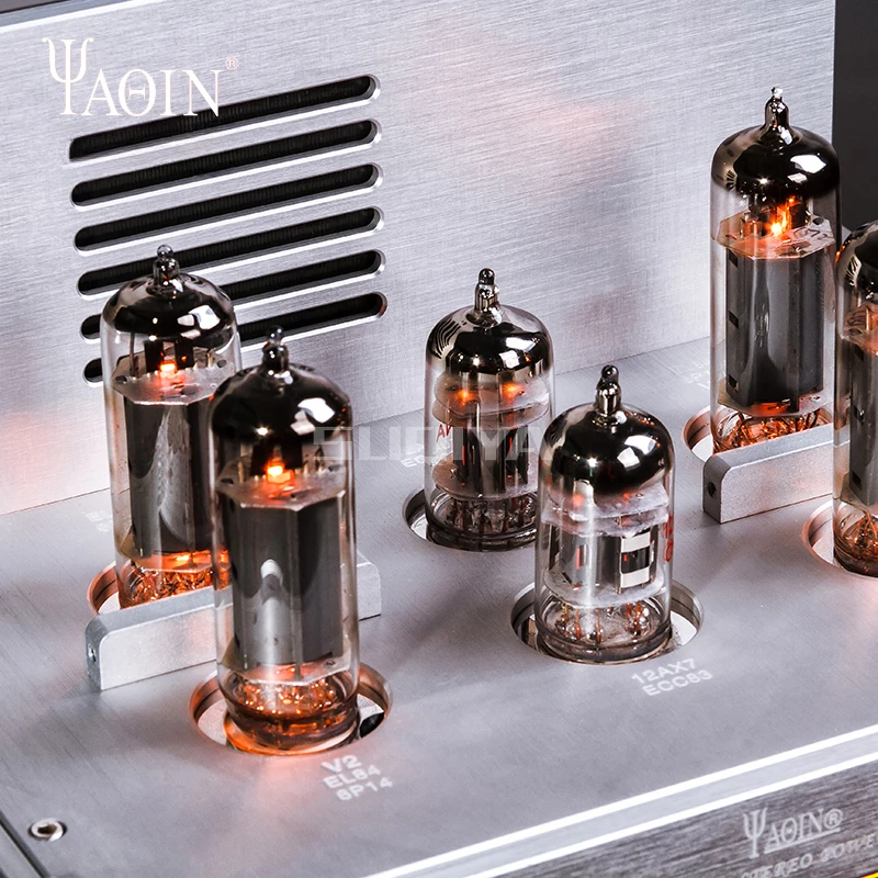 SUQIYA-YAQIN MS-6P14 Imported EL84 Vacuum Tube Bluetooth Amplifier 11W*2 Fever HiFi Power Desktop Speaker Factory Direct Sales