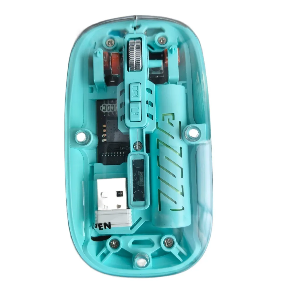 

Bluetooth 2.4G Wireless Mouse Transparent Rechargeable Laptop Wireless Mouse Silent Portable Rechargeable Mouse Office/Home