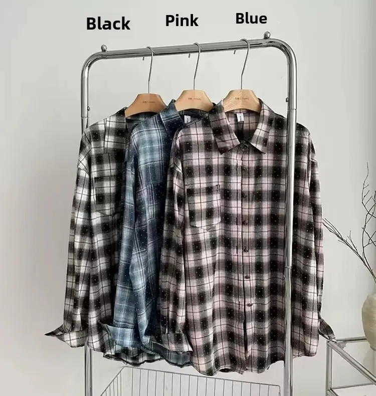 العصرية الماس المزخرف صف واحد زرر irt الكورية Sle تخفيف منقوشة طويلة Sve فضفاضة تناسب البوليستر