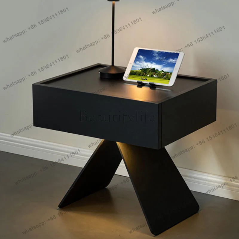 LD Trendy Unique Bedside Table Headboards   Bedroom Narrow Nightstand Low Simple Mesa De Cabeceira Outdoor Furniture