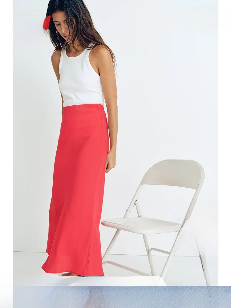 

H&M Модная удобная плиссированная юбка миди для женщин, весенняя коллекция, премиум-качество, классический дизайн с завышенной талией, стандартная длина