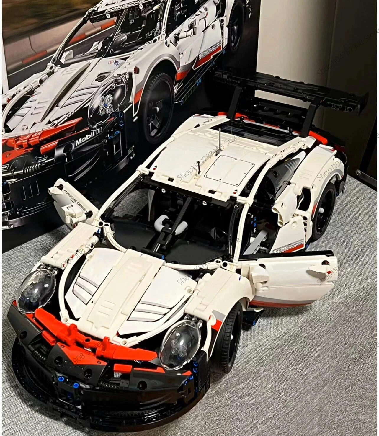 Ultimate Engineer RC Project: 1580pcs Porsche 911 RSR, puzzle building block model, parent-child entertainment time