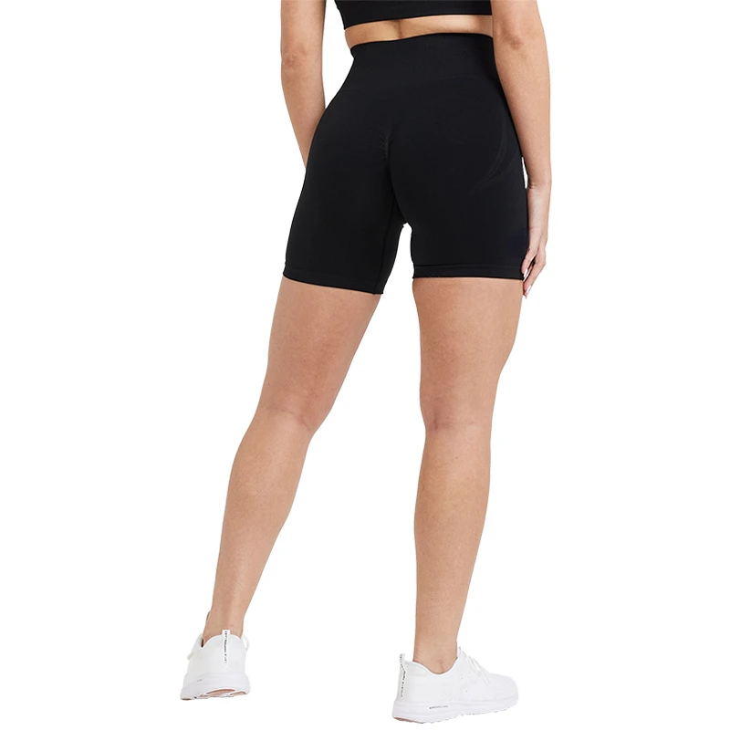 Pantalones cortos ajustados sin costuras para mujer, shorts de Yoga para entrenamiento, trajes suaves de cintura alta, ropa deportiva para Fitness,