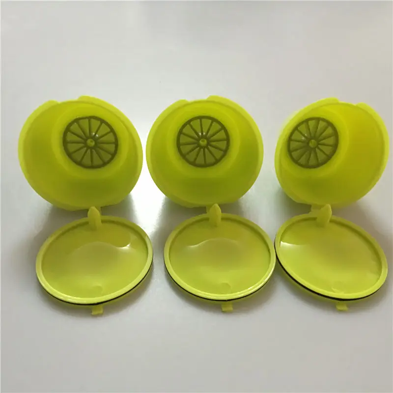 3pcs/Lot Green Reusable Dolce Gusto Coffee Capsule,Plastic Refillable Compatible Dolce Gusto Coffee Filter Baskets Capsules