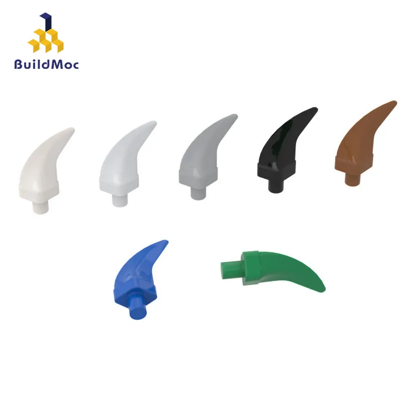 10pcs MOC Brick Parts 87747 Barb Claw Horn Tooth - Medium Compatible Building Block Particle DIY Assmble Kid Puzzle Toy Gift