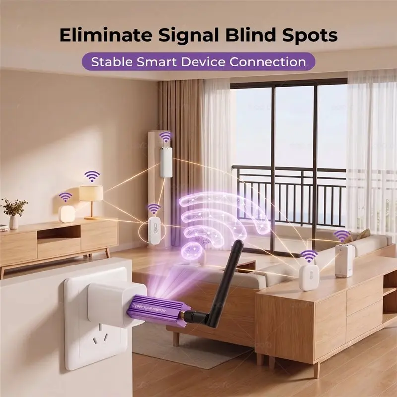 ABRI-Tuya Zigbee Range Extender USB High-Gain Gateway For Smart Life Zigbee Mesh Booster Extension Of Signal Coverage
