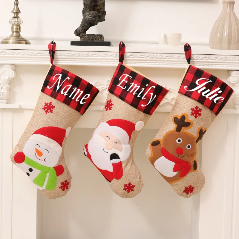 

Personalized Printing Christmas Socks Gift Bag Christmas Decorations Christmas Socks Set Christmas Pendant Gift Bag