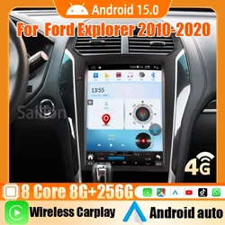 Android15 Car Radio For Ford Explorer 2010-2020 Tesla Automotive Multimedia Carplay Auto WIFI Bluetooth Stereo 4G 2Din Head Unit