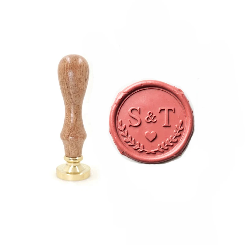 Personalized LOVE wax seal Stamp Vintage wedding seal 2 initials,Vintage Reusable personal stamp for DIY Wedding Invitation