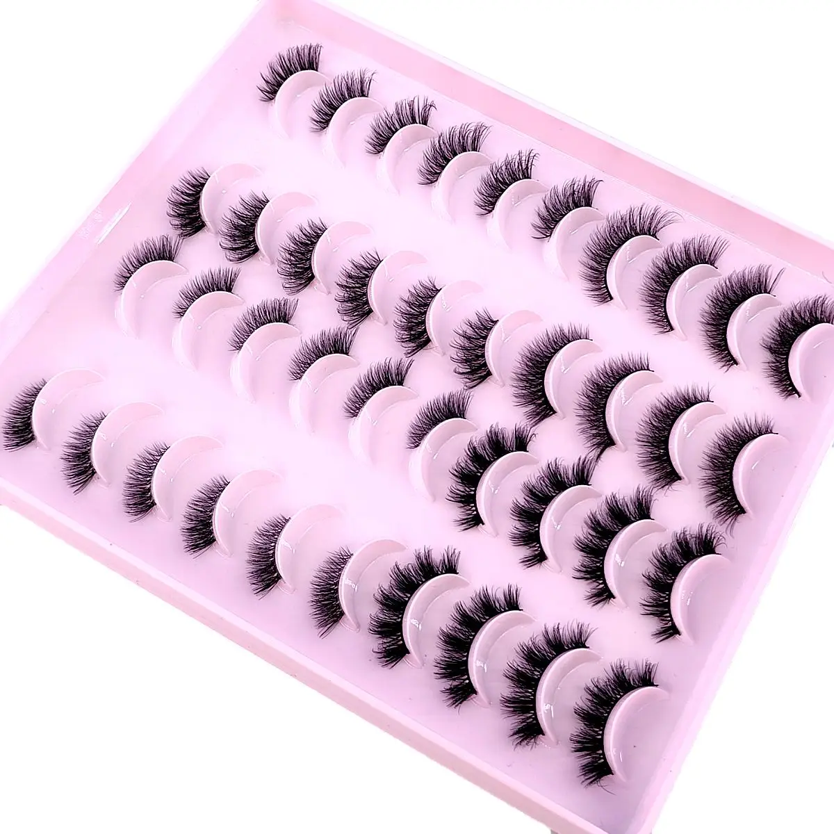 HBZGTLADハーフラッシュキャットアイラッシュソフトナチュラルブラックバンドラッシュナチュラルルックフェイクミンクウィスピーミンクまつげメイクアップ