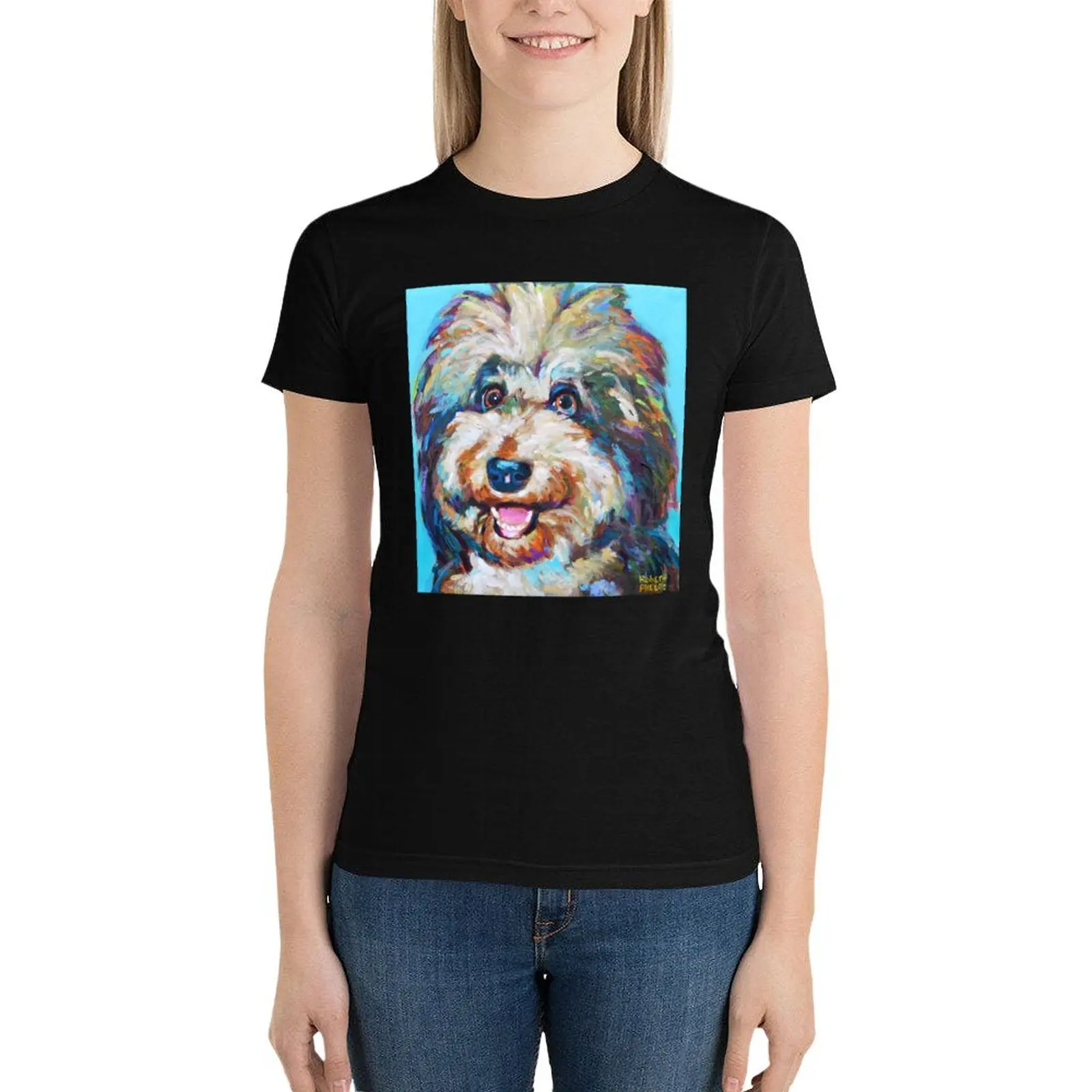 

Olivia, the AussieDoodle T-Shirt vintage clothes Aesthetic clothing tops for Women