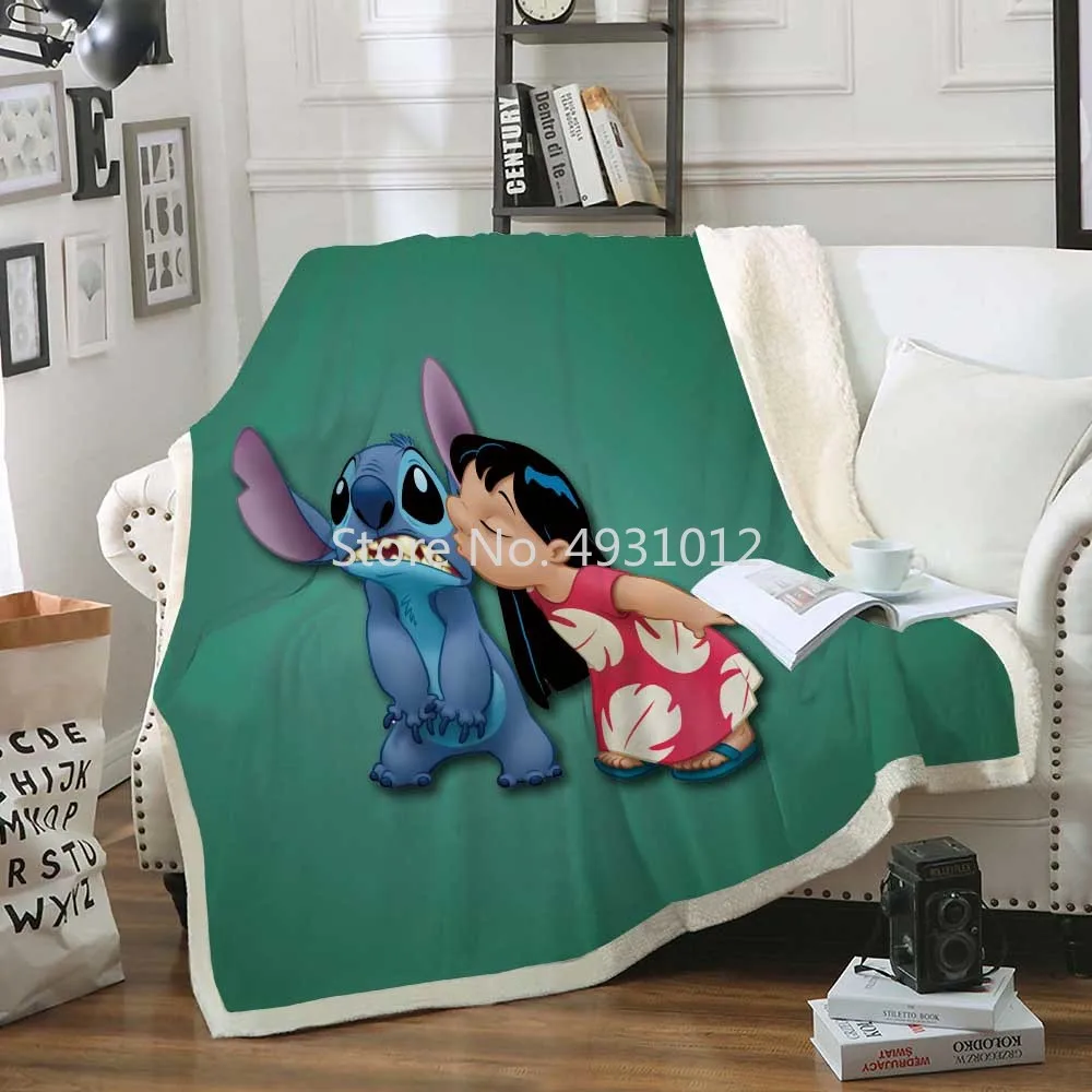 

Disney 3D Printed Cute Stitch Baby Blanket Throw Sofa Warm TV Bed Cover Home Bedding for Boys Girls Children Cartoon Blankets