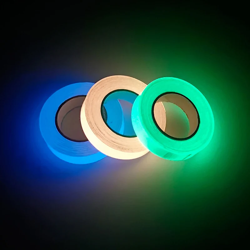【1Roll Fluorescent Self Adhesive Glow In The Dark Tape Light Strip Fire Channel Stage Decoration Safety Exit Warning Stickers】