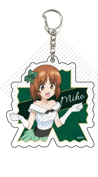 Anime Keychain Doll Anchovy Darjeeling Nishi Kinuyo Mika Acrylic Keyring Pendant for Gift