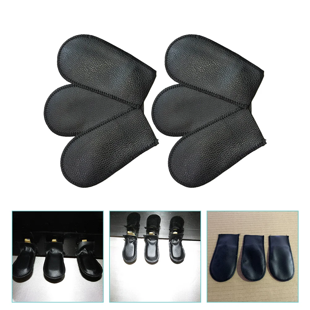 

6 Pcs Foot Pads Piano Pedal Cover Protective Covers Protector Protectors Black Sleeves