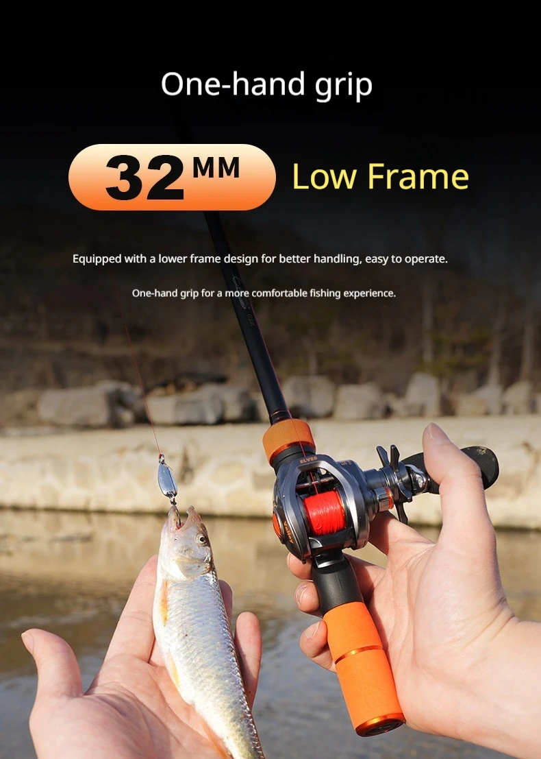 KastKing Spirit Baitcasting-Rolle Gen 2 Micro Light Tragbare Doppelspulen-Angelrolle für Forellen- und Mandarinfischköder – Detail 9