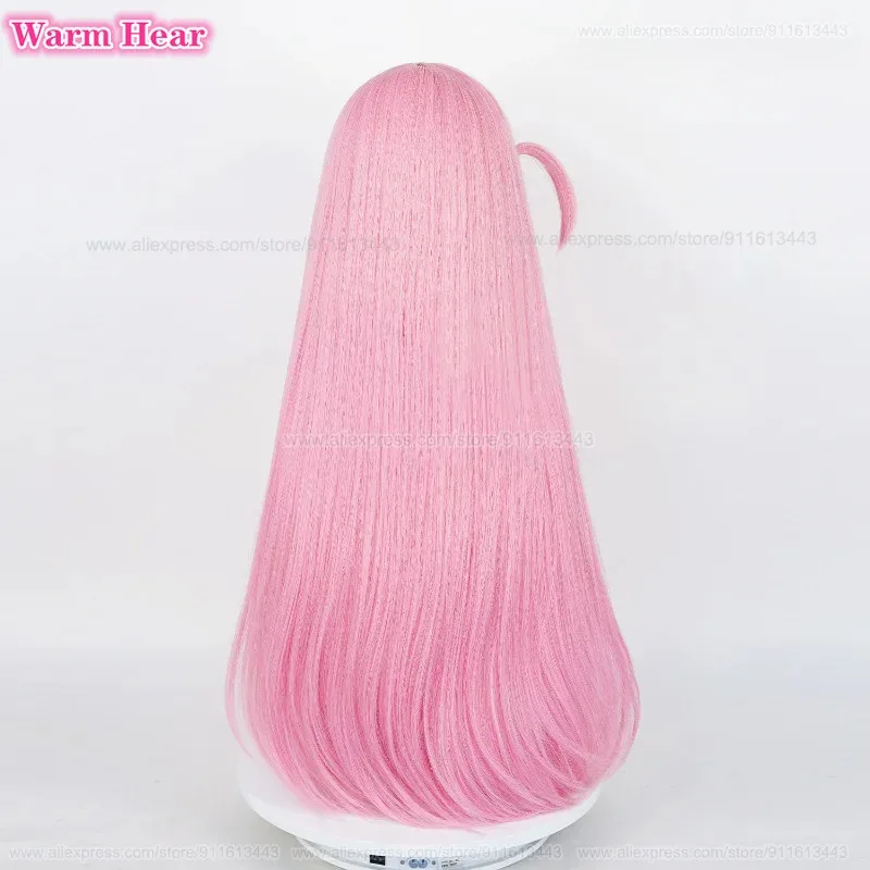 後藤一人合成 80 センチメートルピーチピンクコスプレアニメヘアピン耐熱髪パーティー女性かつら + ウィッグキャップ