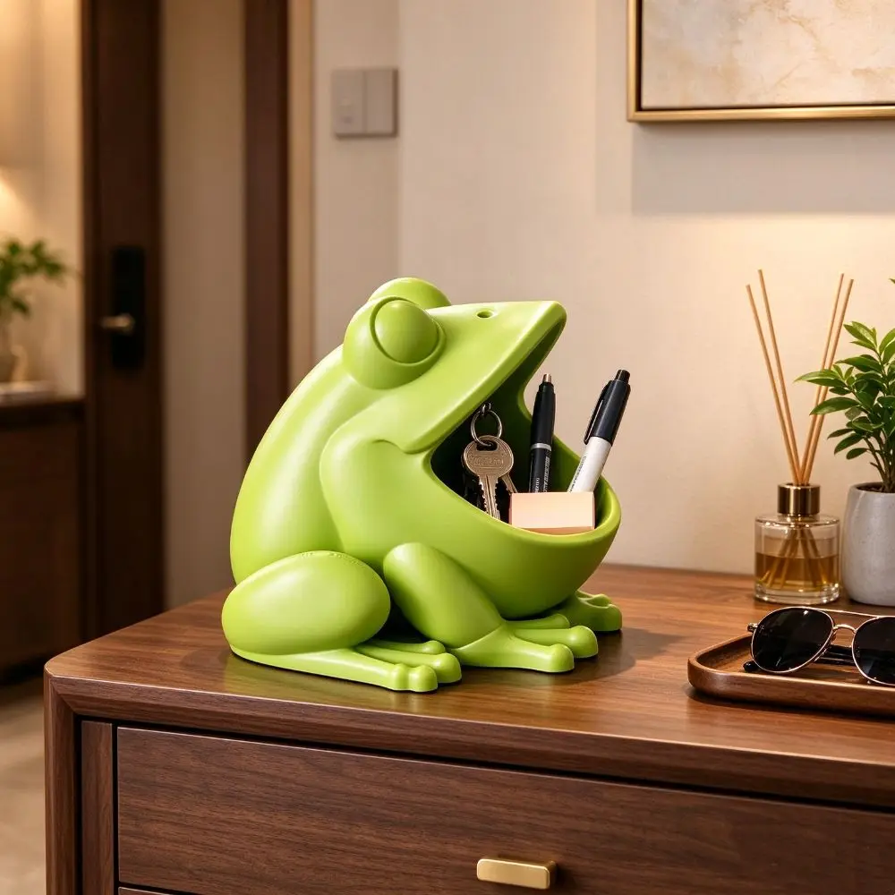 3D Printed T-Rex Pencil Holder Large Capacity Stationery Storage Dinosaur Desk Organizer PLA Material Frog Animal