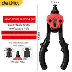 DELI Double Lever Riveting Gun Labor-Saving Household Single Lever Riveting Gun Portable Manual Core Pulling Rivet Gun Hand Tool