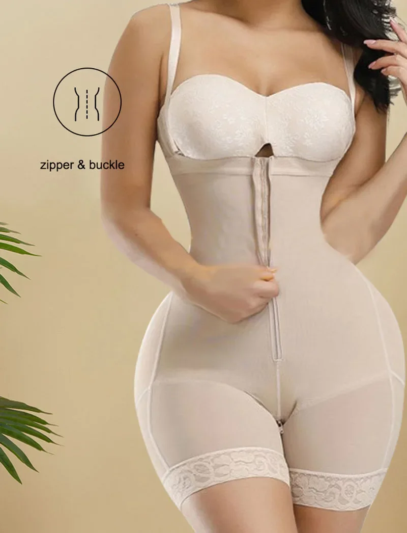 AfruliA High Compression Control Panties With Zipper Booty Butt Lifter Fajas Colombian Girdle Slimming Body Shaper Waist Trainer